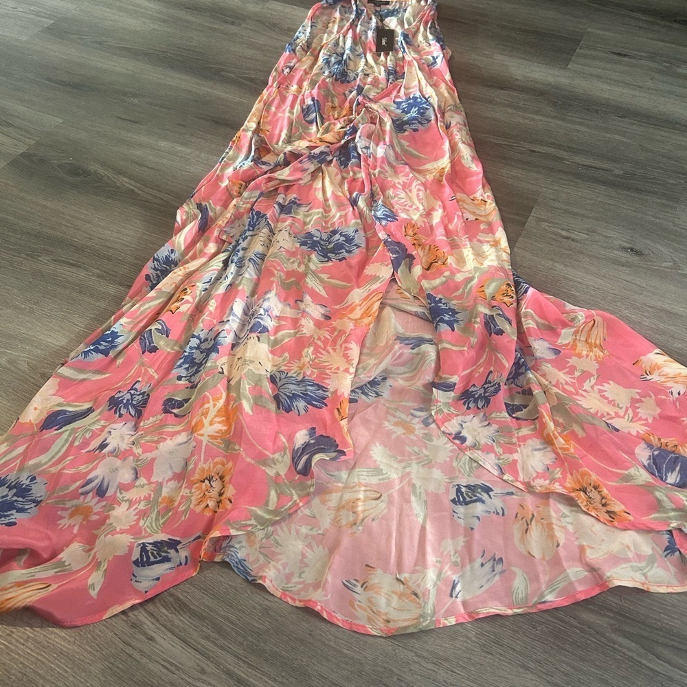 Tolani Pink and Blue Floral Dress